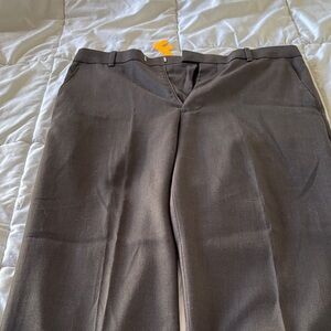 Men's Tailored Dark Brown Dress Pants - Classic Straight Trousers